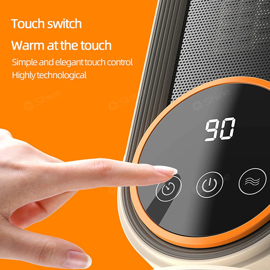 1200W Touch Screen Space Heater Portable Electric Heater Electric Portable Warmer Home Heater with Remote Control and Timing