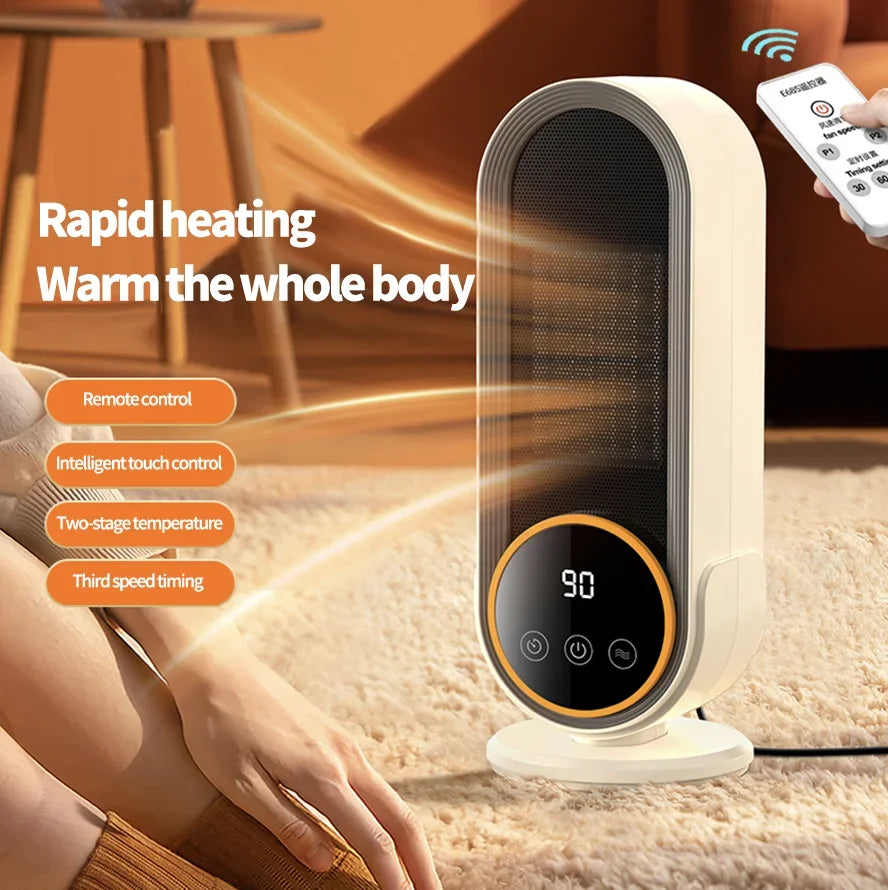 1200W Touch Screen Space Heater Portable Electric Heater Electric Portable Warmer Home Heater with Remote Control and Timing