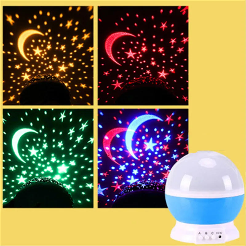 Galaxy Projector Starry Sky Rotating LED Night Light Planetarium Children Bedroom Star Night Lights Moon Light Kids Gift Lamp