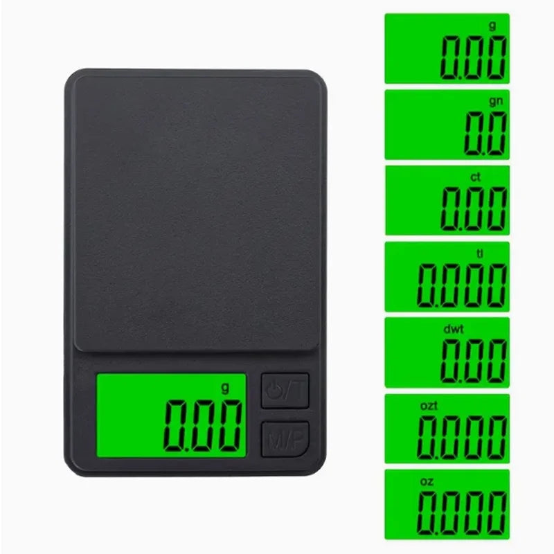 Precision Pocket Scale 1000g X 0.1g - Digital Gram, Food, Jewelry, Ounces/Grains Scale with Backlit LCD - Mini Scale for Travel