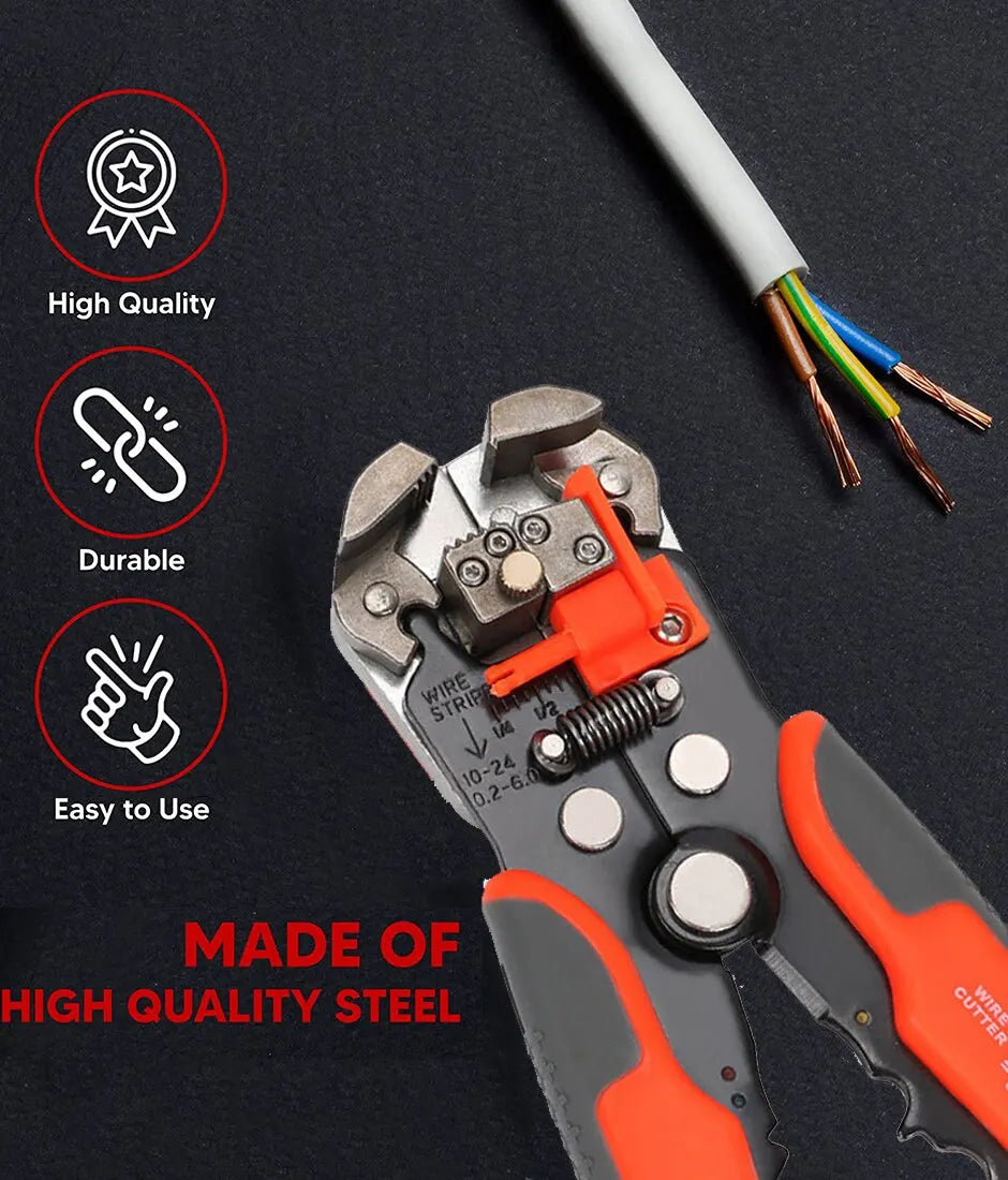 Professional Electrician Wire Tool Cable Wire Stripper Cutter Crimper Automatic Crimping Stripping Plier