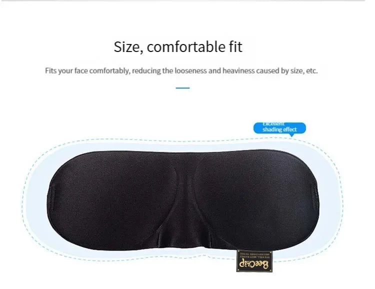 3D Sleep Mask Natural Sleeping Eye Mask Eyeshade Cover Shade Eye Patch Women Men Soft Portable Blindfold Travel Eyepatch 1Pcs