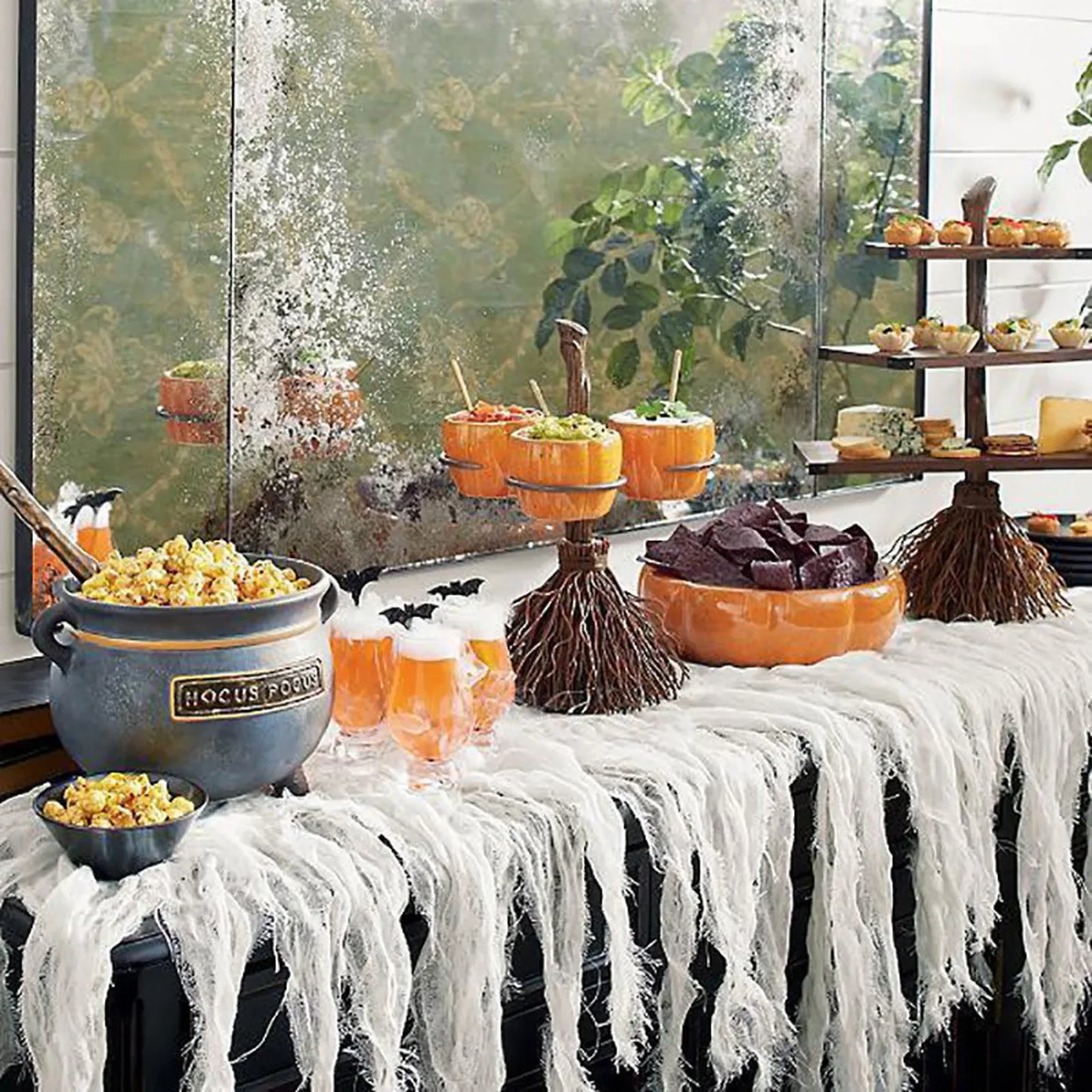 Halloween Pumpkin Snack Plates Rack Witch Bowl Cake Stand Dessert Fruit Dishes Party Buffet Display Tray Desktop Decoration