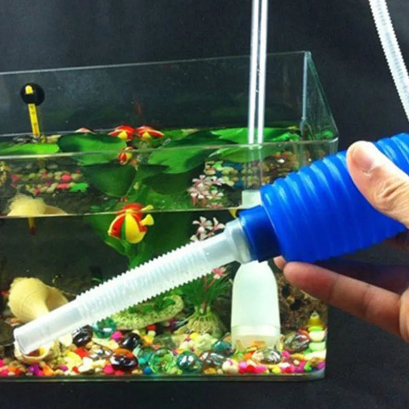 Aquarium Siphon Fish Tank Syphon Vacuum Cleaner Pump Semi-automatic Water Change Changer Gravel Water Filter Accessories