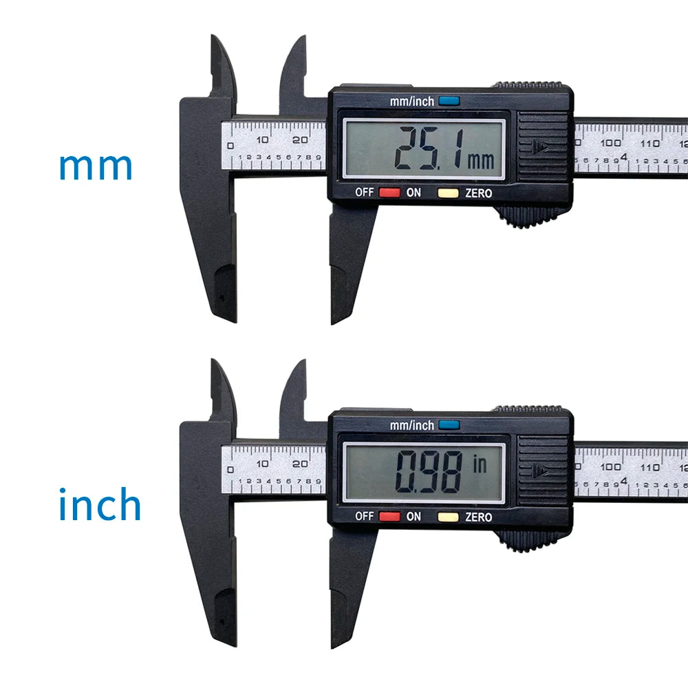 150mm 100mm Electronic Digital Caliper Carbon Fiber Dial Vernier Caliper Gauge Micrometer Measuring Tool Digital Ruler