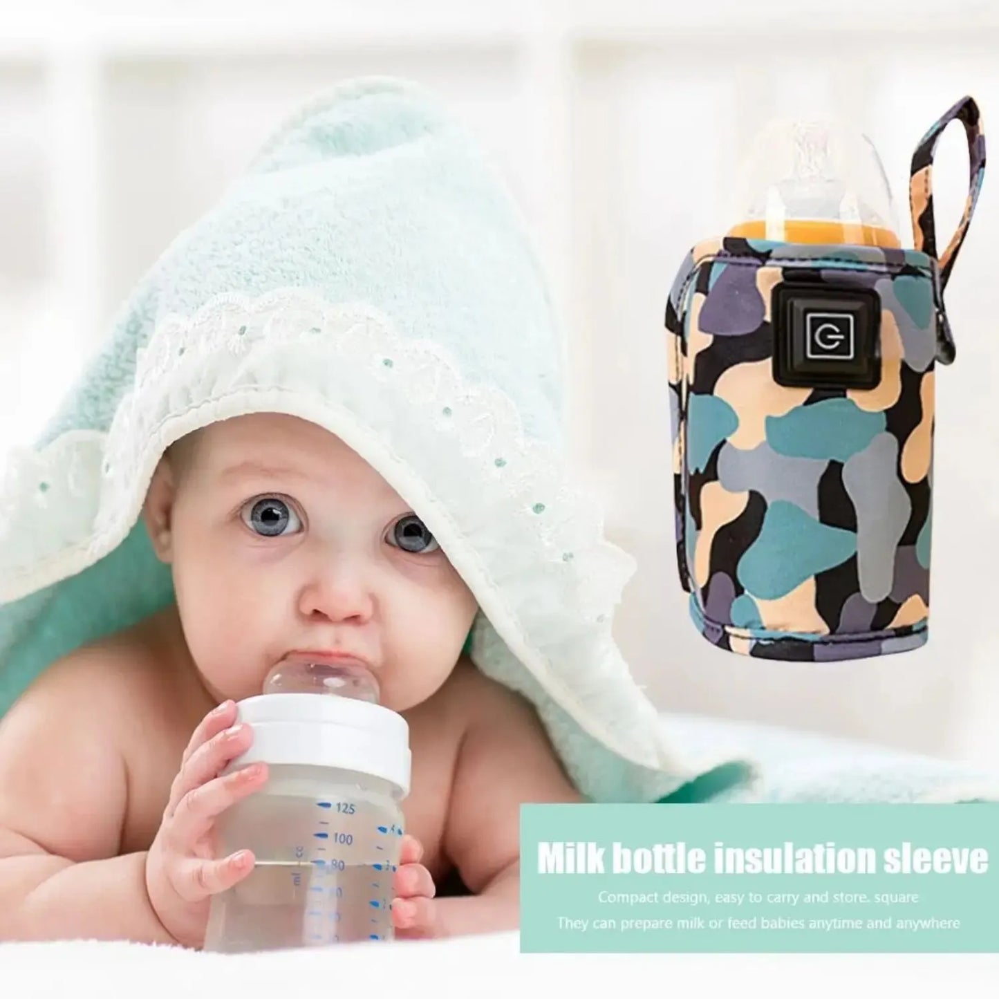 USB Milk Water Warmer Bottle Heater Travel Stroller Insulated Bag Baby Nursing Safe Kids Supplies for Outdoor Winter