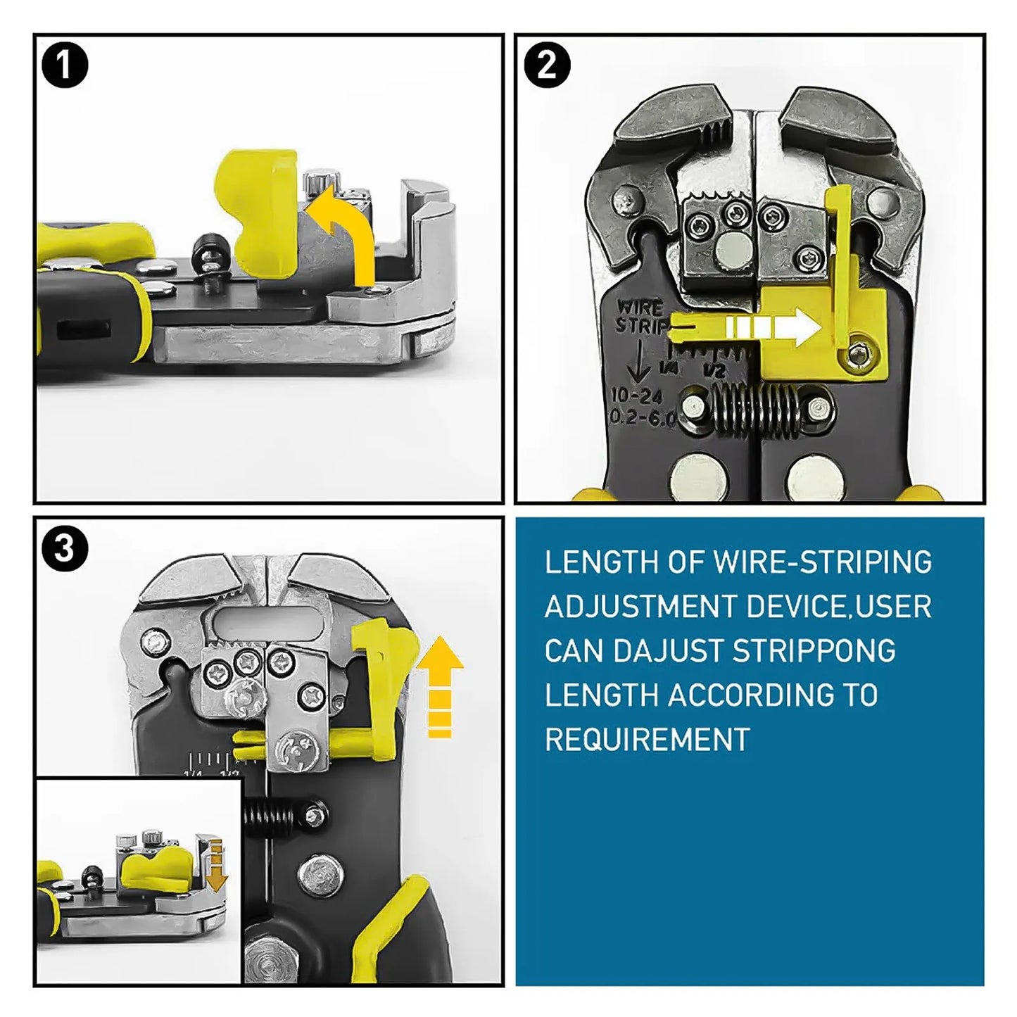 Professional Electrician Wire Tool Cable Wire Stripper Cutter Crimper Automatic Crimping Stripping Plier