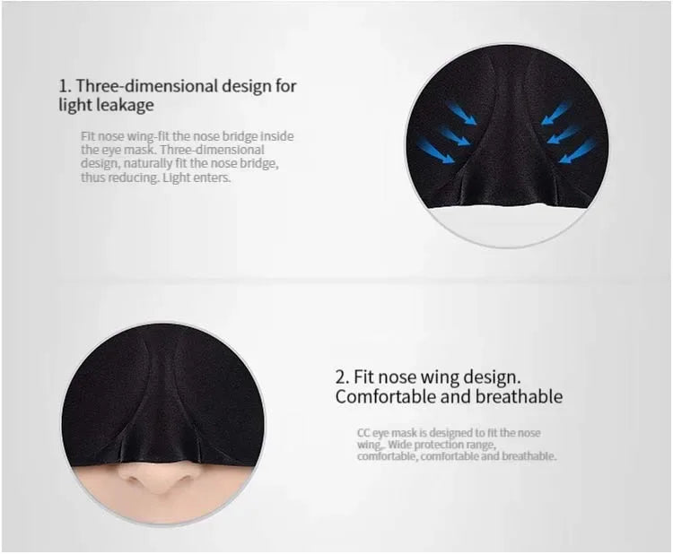 3D Sleep Mask Natural Sleeping Eye Mask Eyeshade Cover Shade Eye Patch Women Men Soft Portable Blindfold Travel Eyepatch 1Pcs