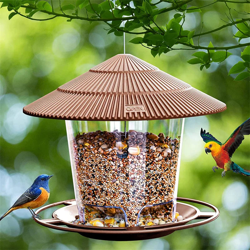 Bird Feeder Automatic Foot Feeding Tool Outdoor Bird Feeder Hanging Nut Feeding Multiple Hole Dispenser Holder Food Container