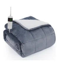 Heated Blanket Electric Throw - 50"x60" Heating Blanket Throw 1/2/4/6/8 Hours Auto-off 10 Heat Level Heat Blanket Over-heat