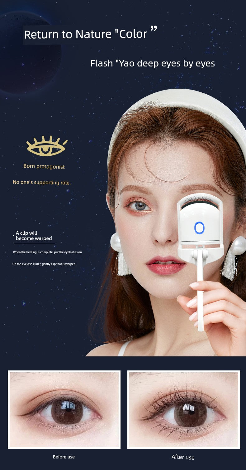 Yi Mengling Same Style Shrmeil Flash Meitang Hot Iron Eyelash Curler Eyelash Heater Electric Heating Lasting Hair-Styling Female