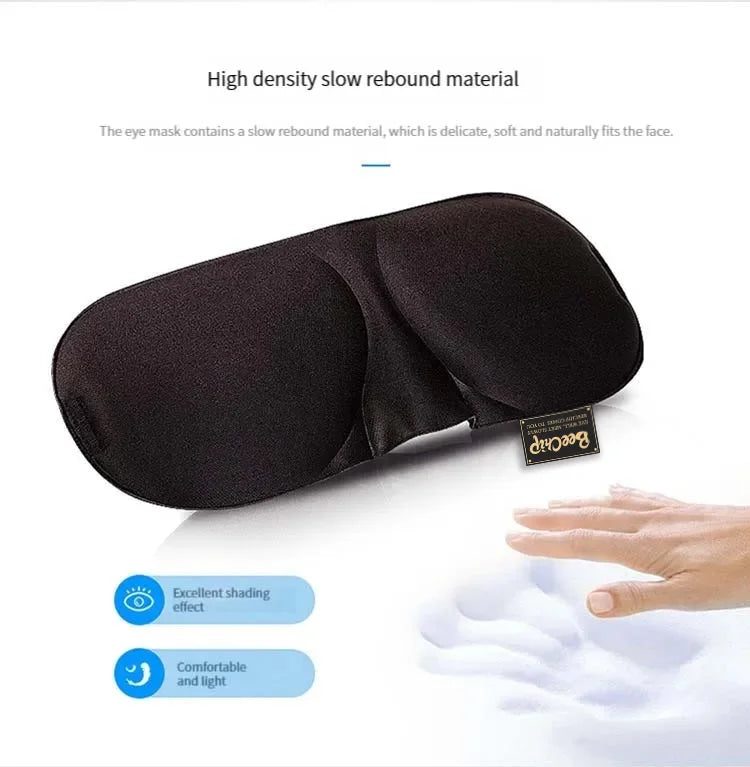 3D Sleep Mask Natural Sleeping Eye Mask Eyeshade Cover Shade Eye Patch Women Men Soft Portable Blindfold Travel Eyepatch 1Pcs