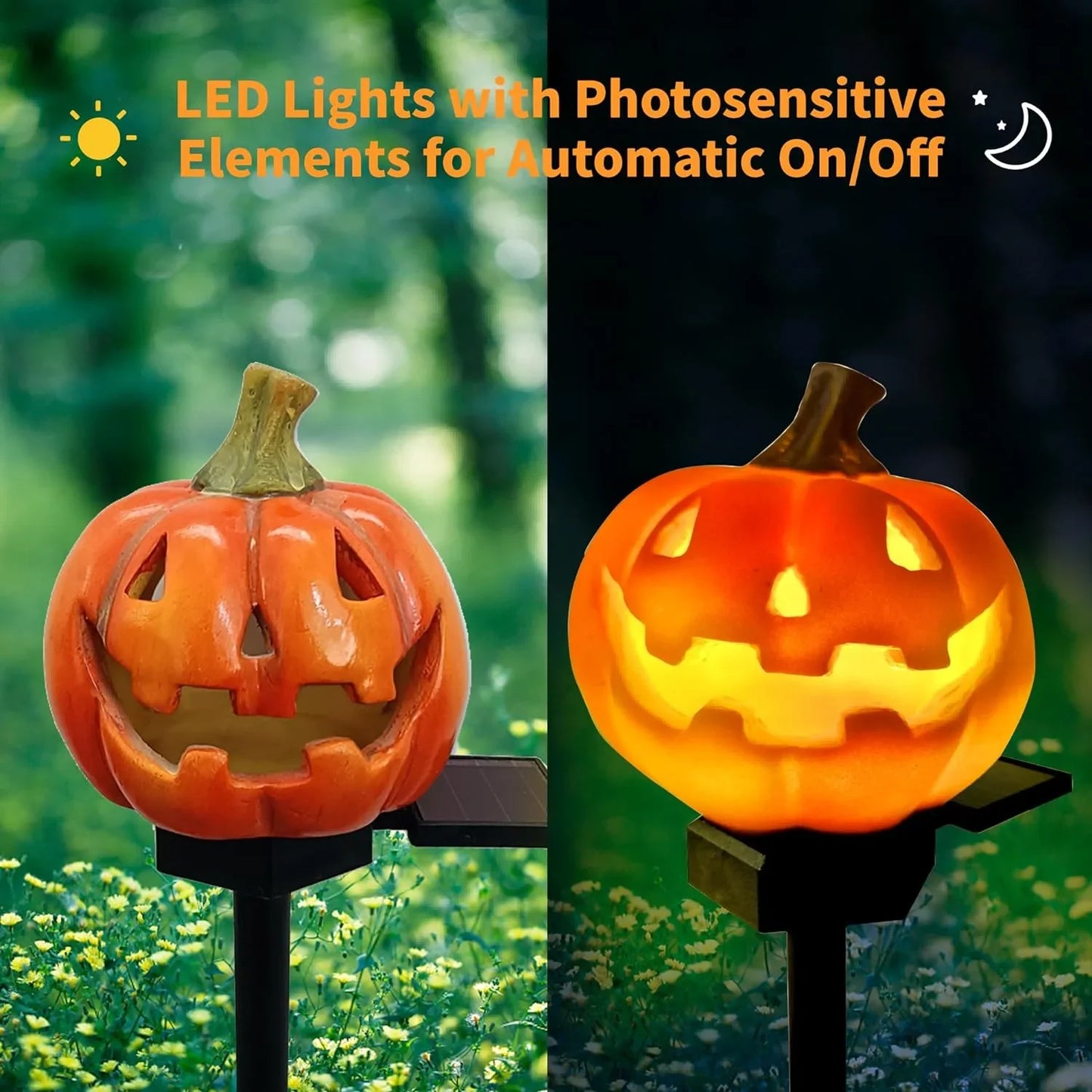 Solar Led Light Outdoor Halloween Pumpkin Light Waterproof Solar Lawn Lamp Outdoor Lighting Solar Lamps Garden Lights