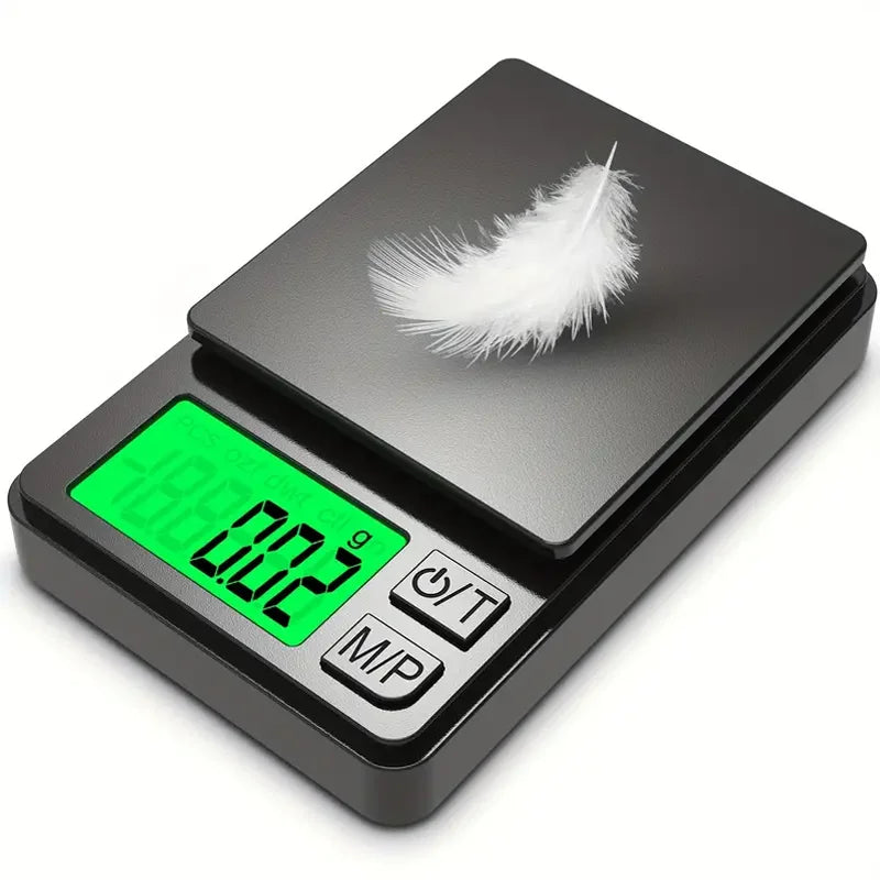 Precision Pocket Scale 1000g X 0.1g - Digital Gram, Food, Jewelry, Ounces/Grains Scale with Backlit LCD - Mini Scale for Travel