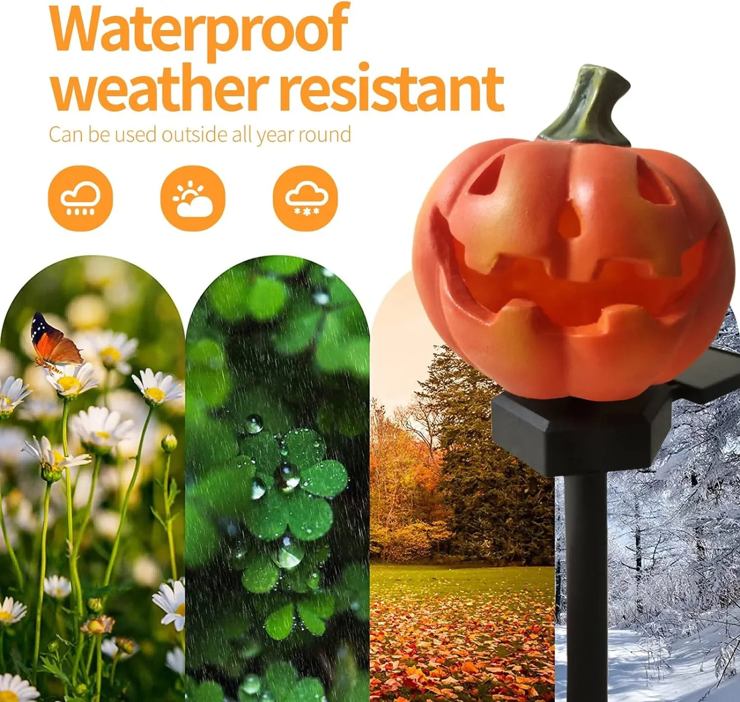 Solar Led Light Outdoor Halloween Pumpkin Light Waterproof Solar Lawn Lamp Outdoor Lighting Solar Lamps Garden Lights