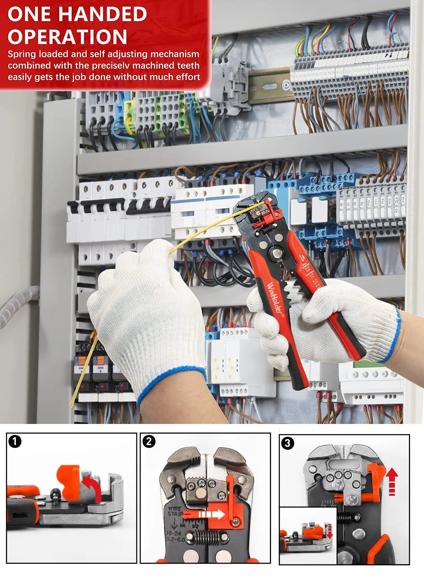 Professional Electrician Wire Tool Cable Wire Stripper Cutter Crimper Automatic Crimping Stripping Plier